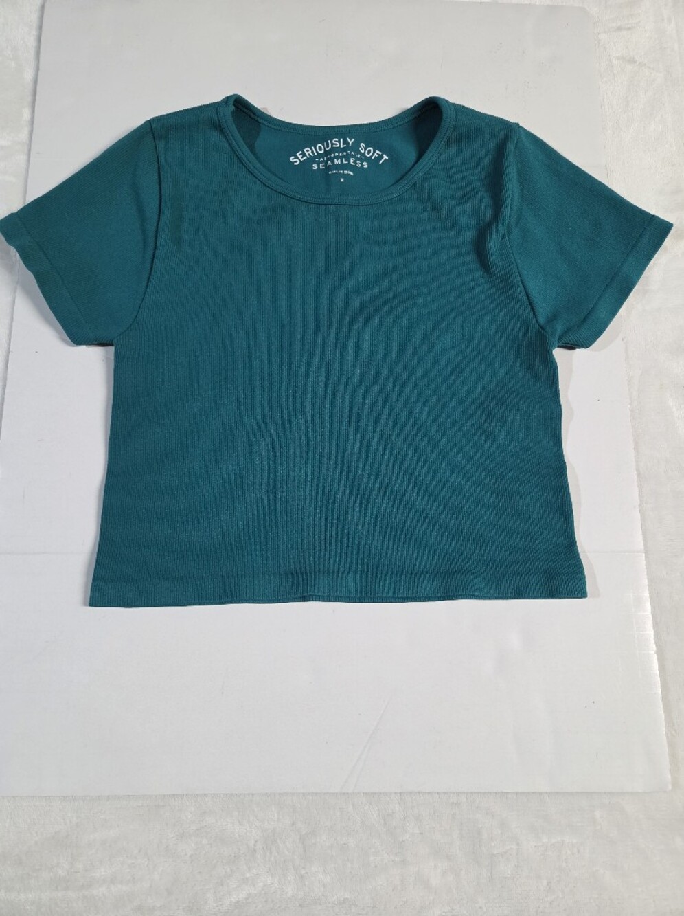 Aeropostale Teal Short Sleeve Ribbed Tee